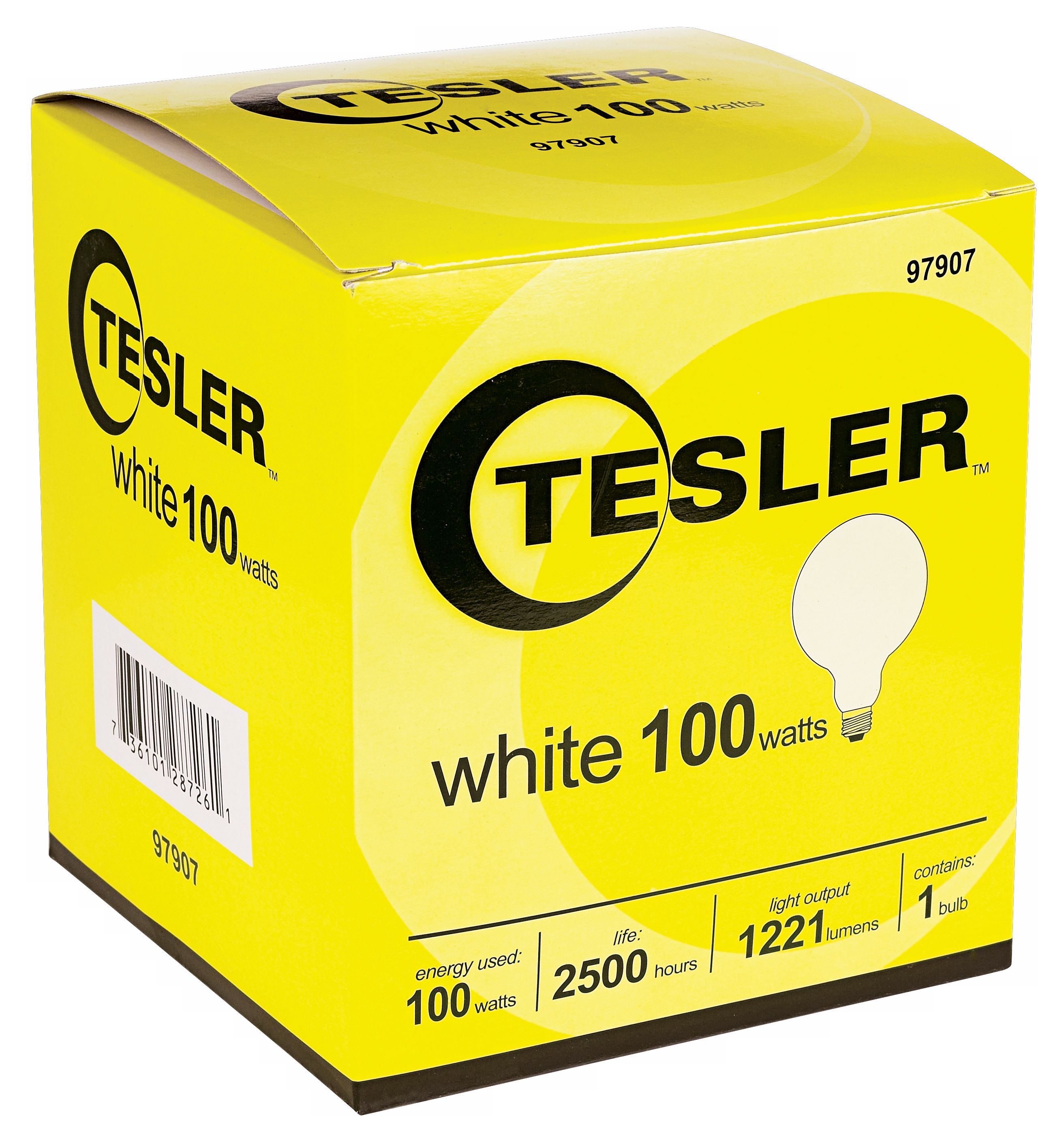 Tesler 100 Watt G40 White Glass Light Bulb