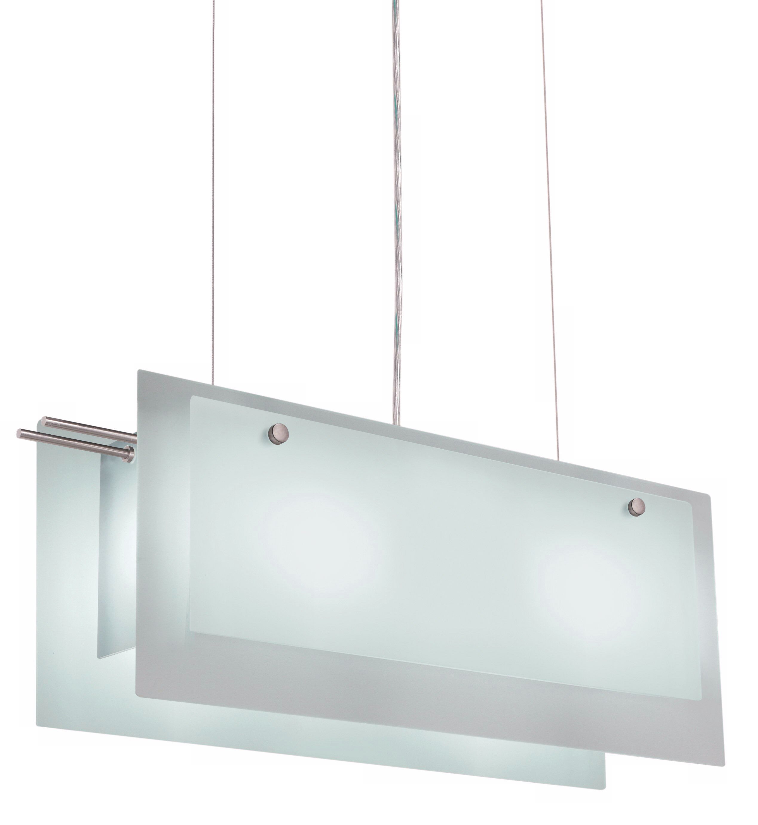 Sonneman Rectangular Glass Pendant Chandelier