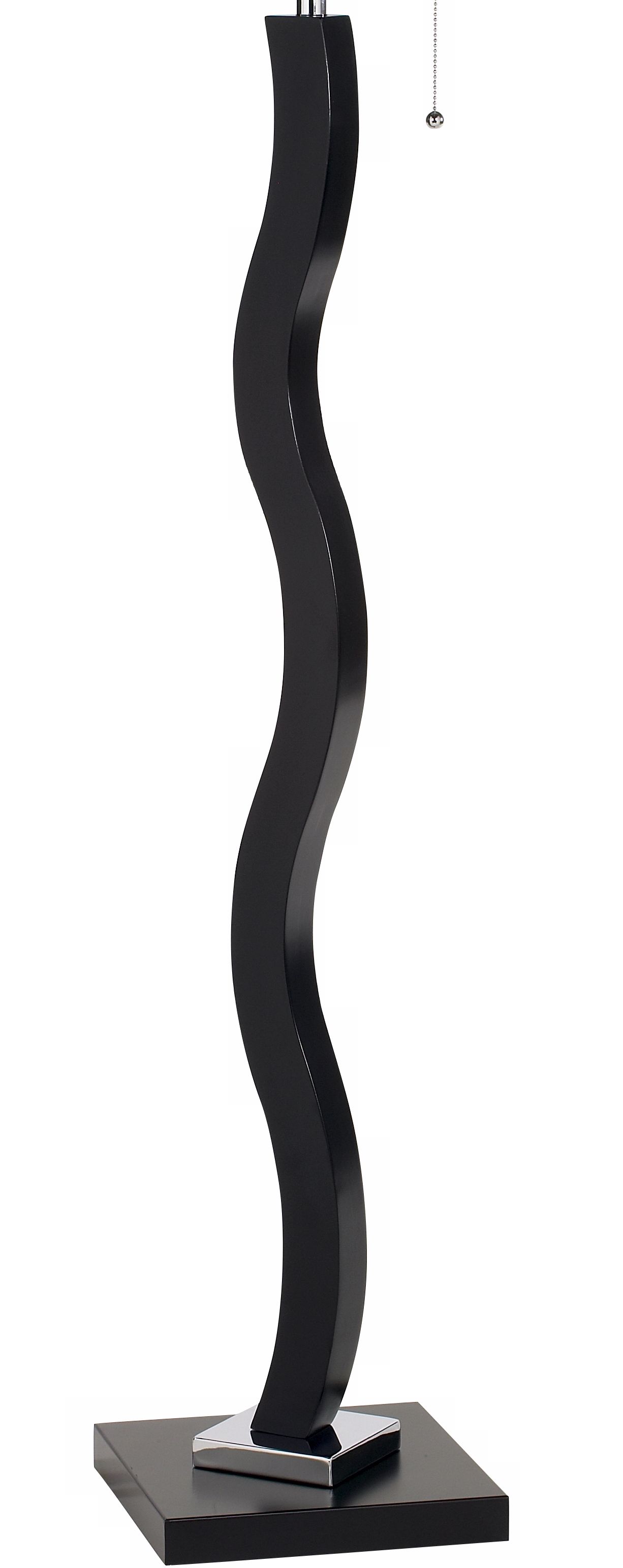 Black Wave Stick Floor Lamp Base