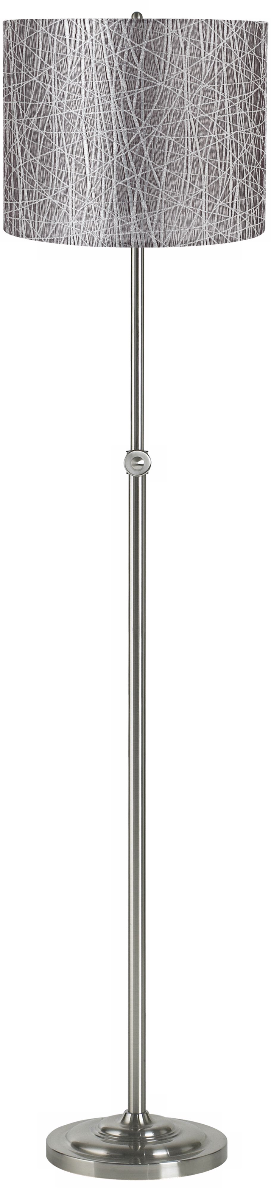 Silver Lines Brushed Steel Adjustable Floor Lamp