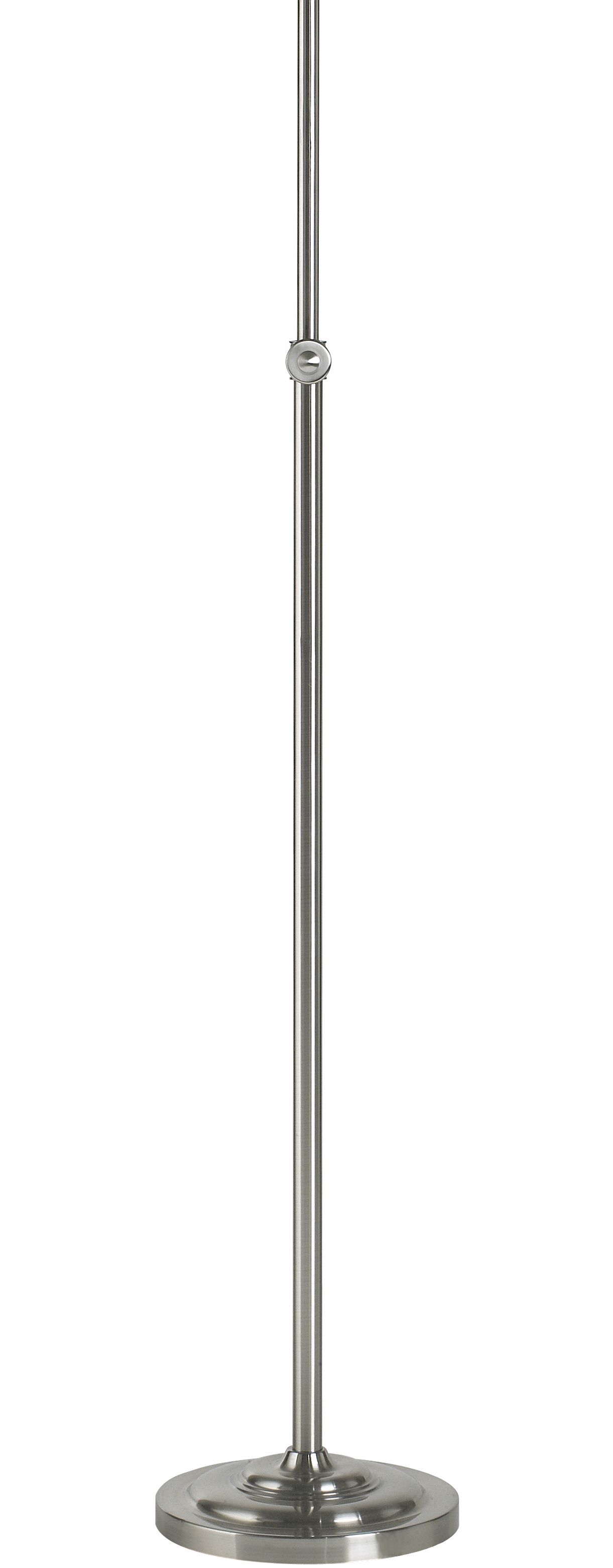 Brushed Steel Finish Adjustable Stick Floor Lamp Base