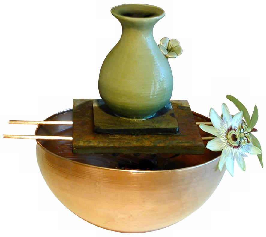 Asian Flower Vase Fountain