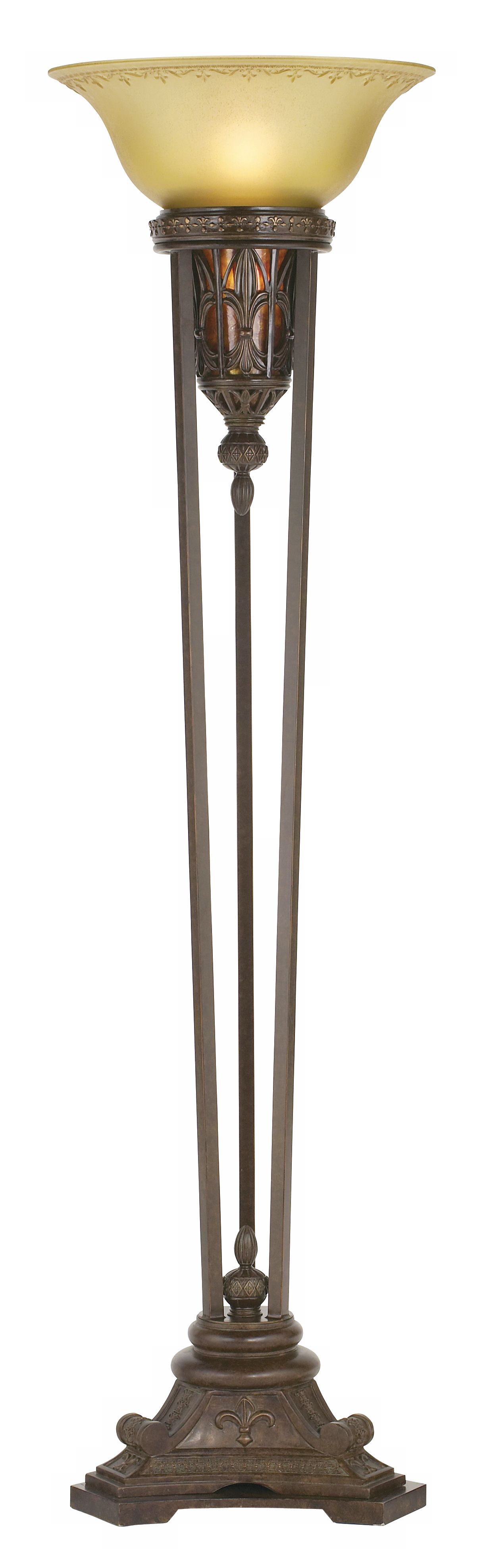 Fleur-De-Lis Torchiere Floor Lamp