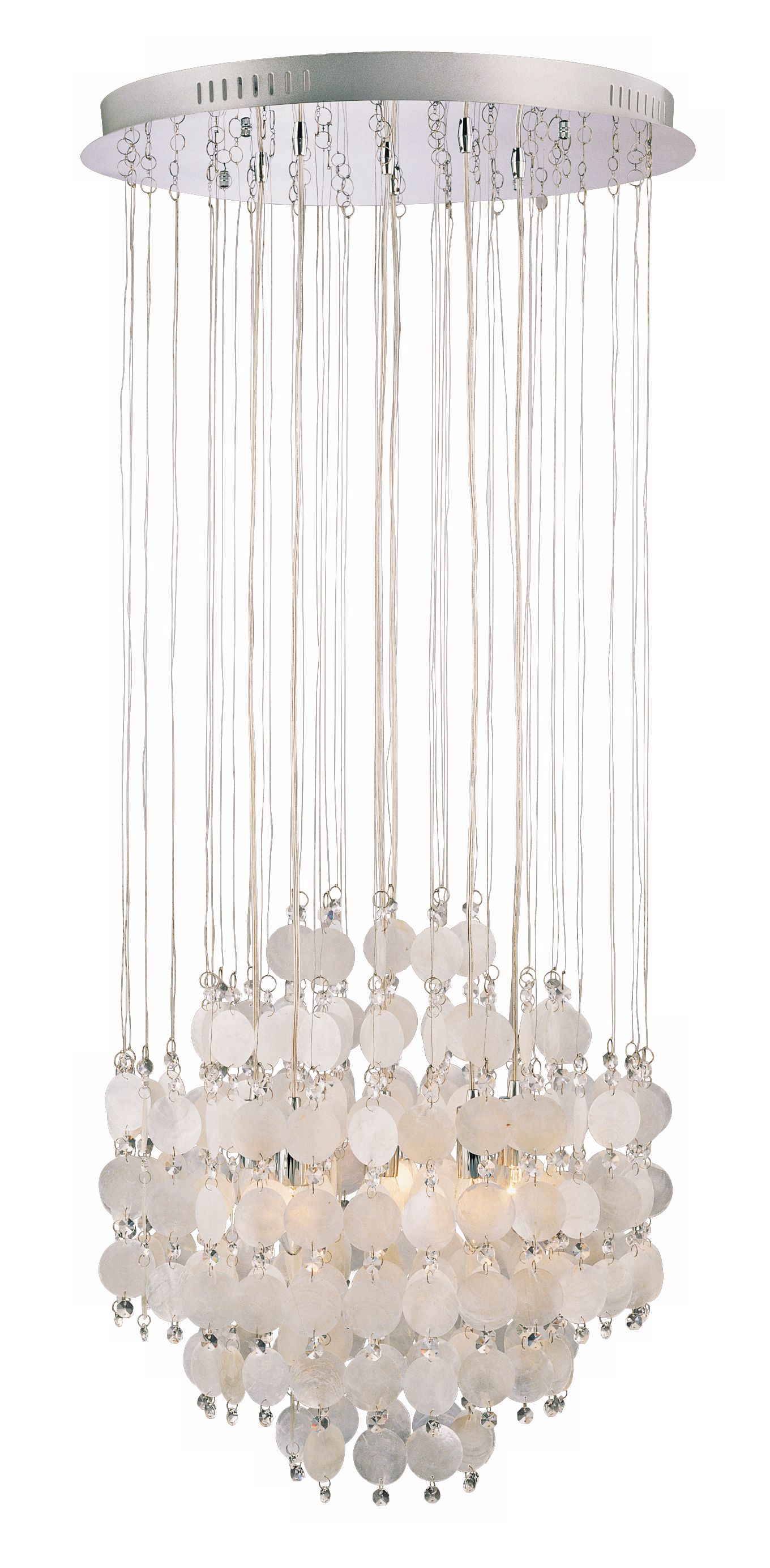 Floating Capiz Seashell 20" Wide Chandelier