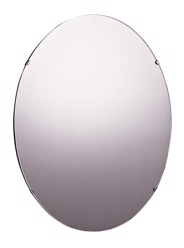 Frameless Oval Wall Mirror