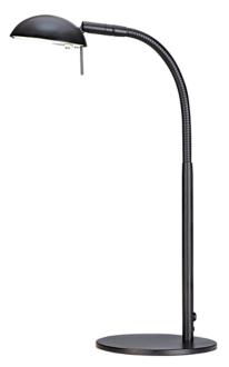 Black Gooseneck Halogen Desk Lamp