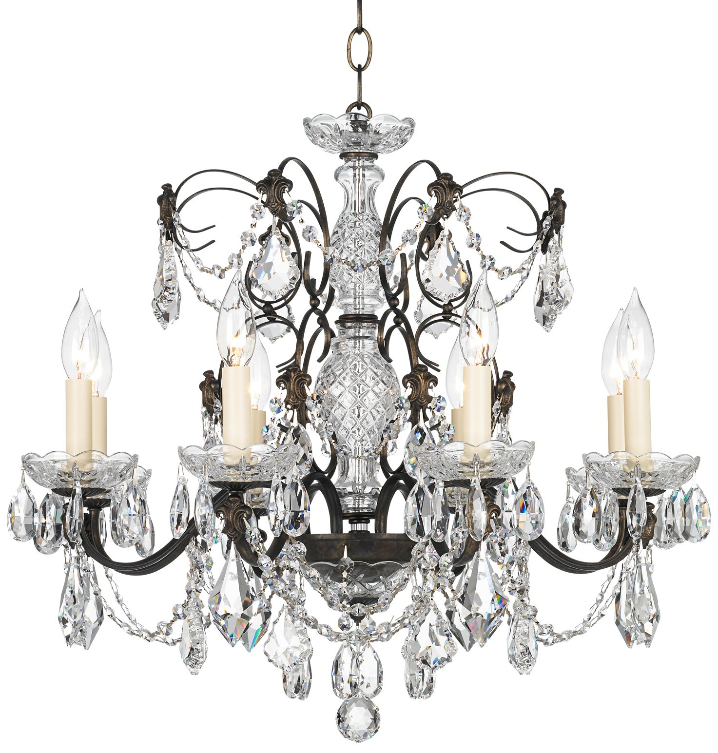 Schonbek Century Bronze 24" Wide Crystal Chandelier