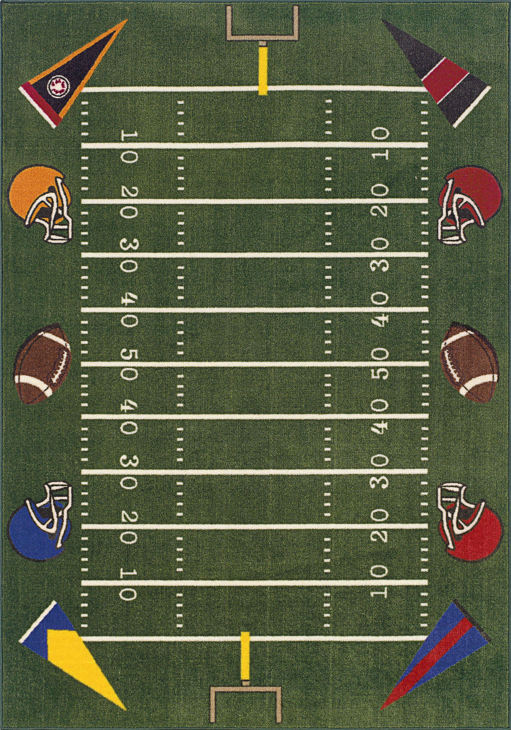 Football Sports Field Area Rug
