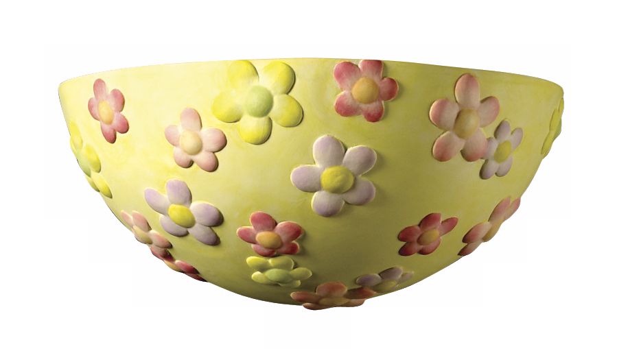 Retro Flower 10 1/2" Wide Wall Sconce