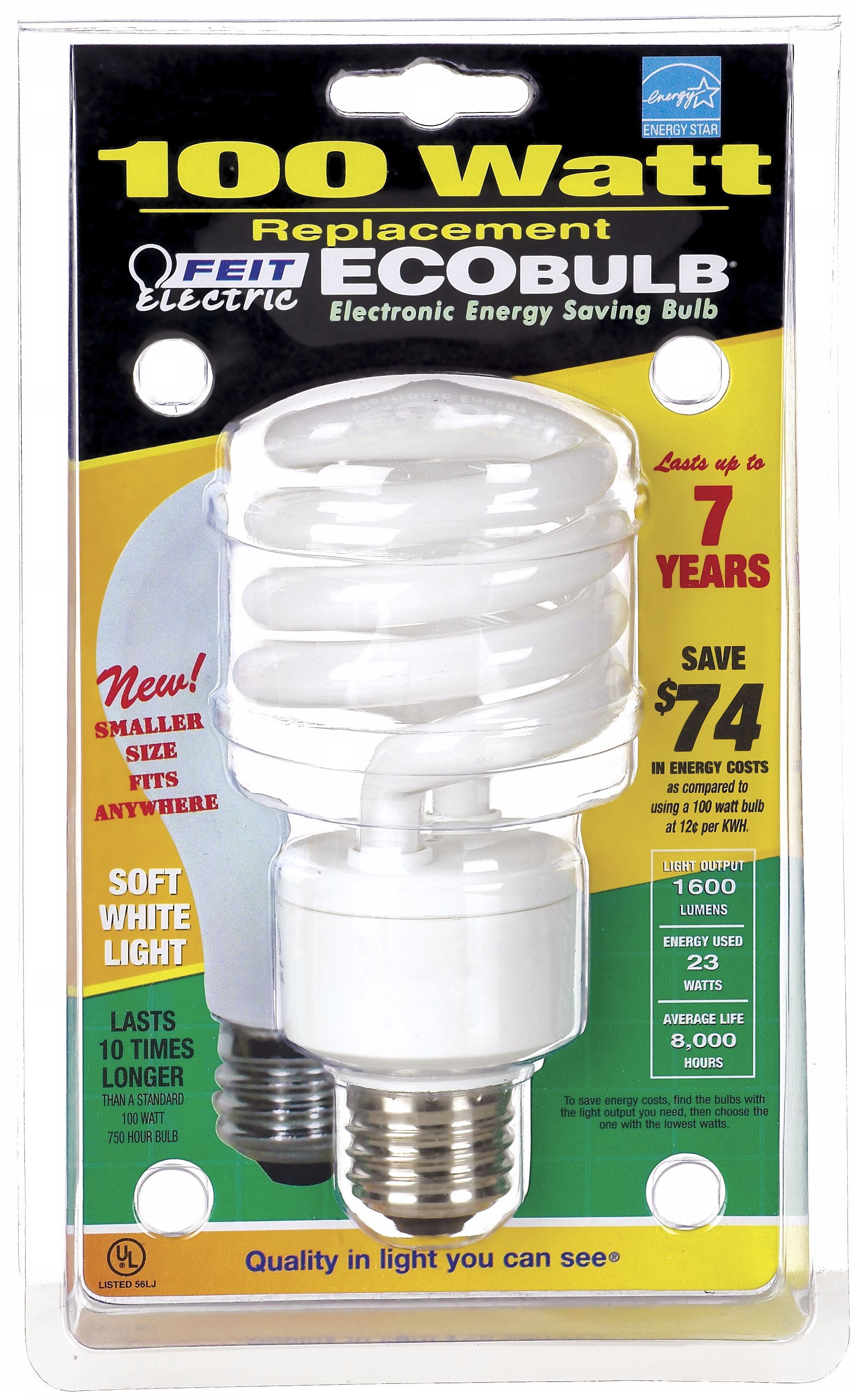 ENERGY STAR® 23 Watt Twist CFL Energy Saving Light Bulb