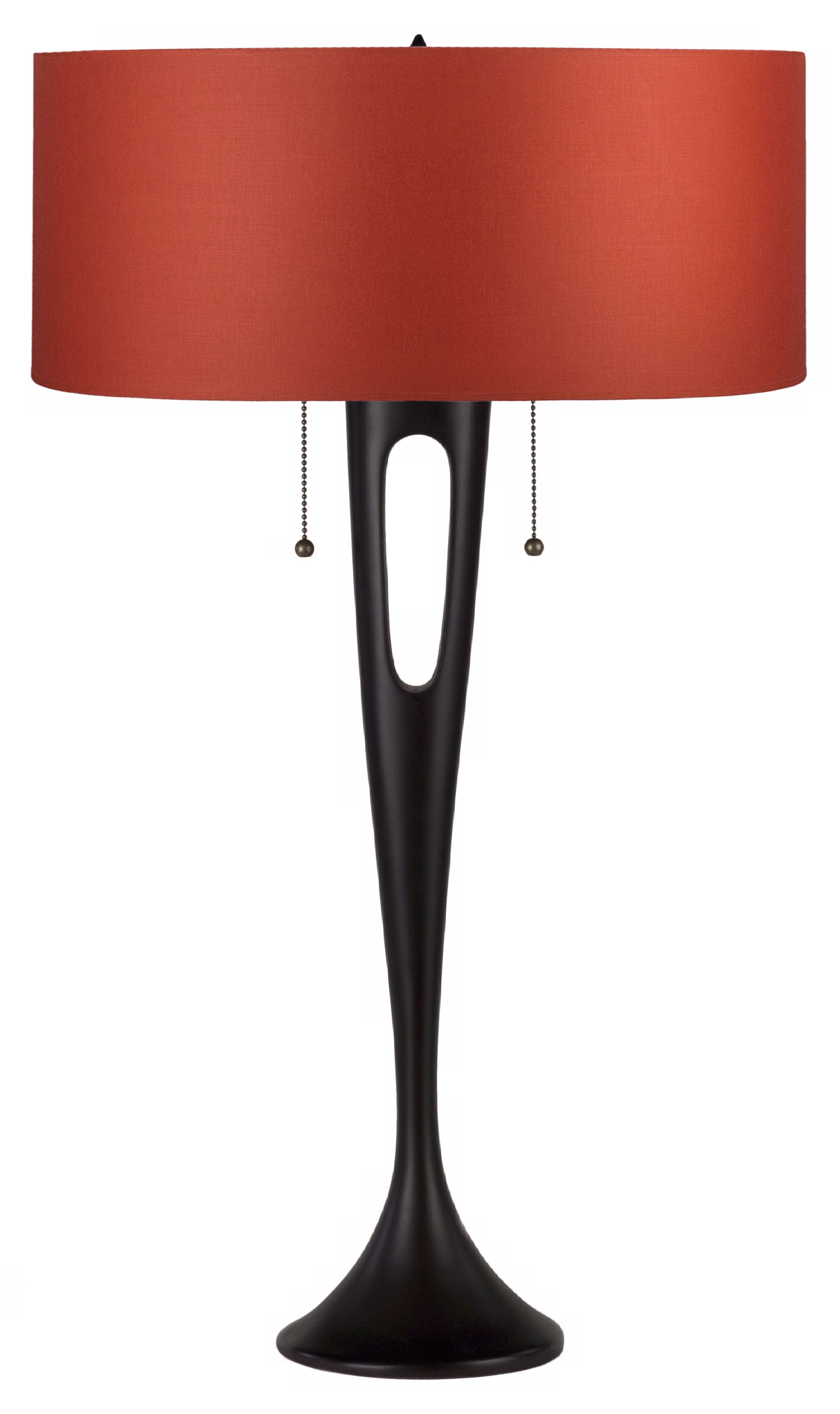 Lights Up! French Mod Bronze Red Chintz Shade Table Lamp