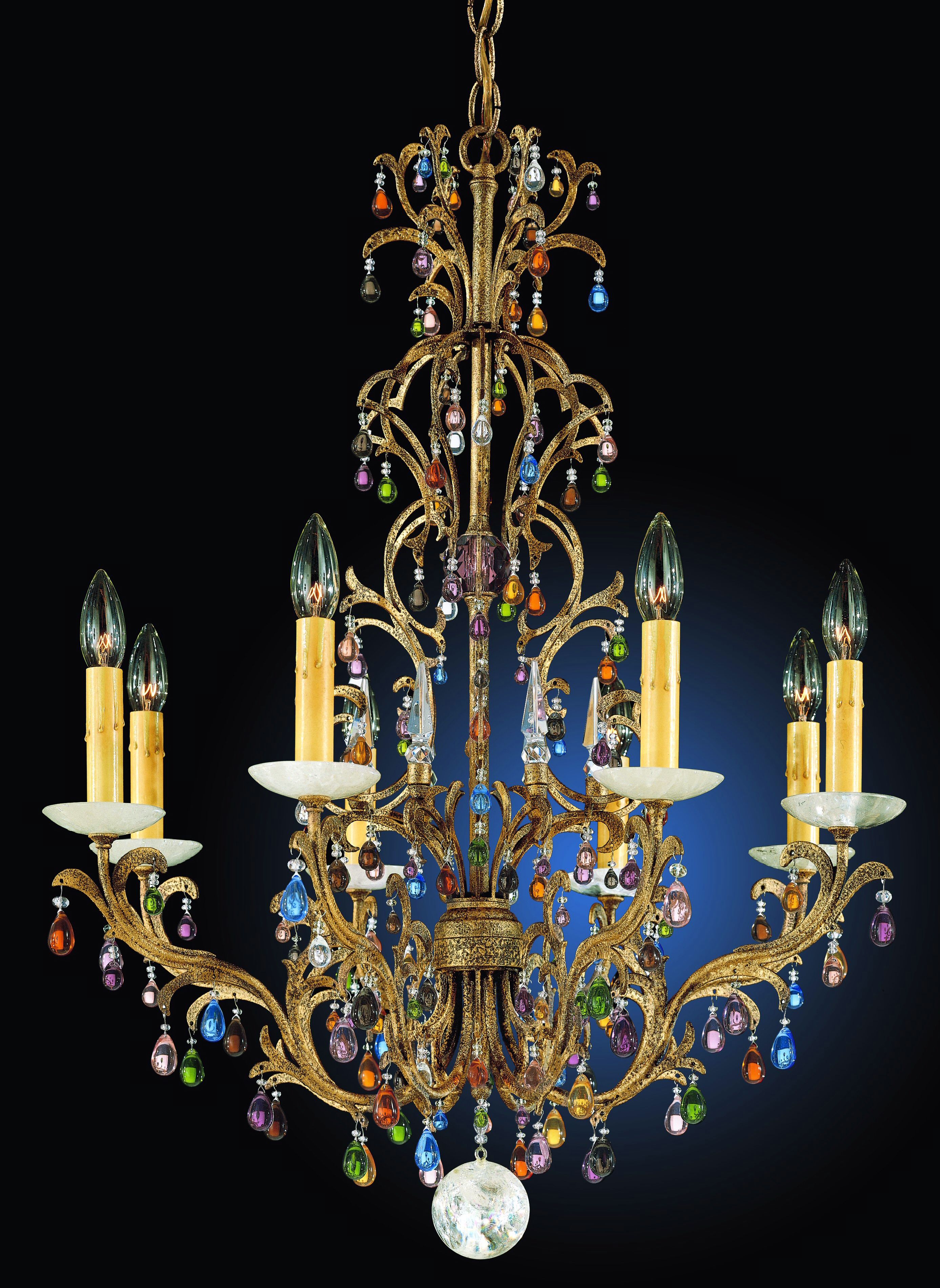 Schonbek Genesis Eight Light Crystal Chandelier