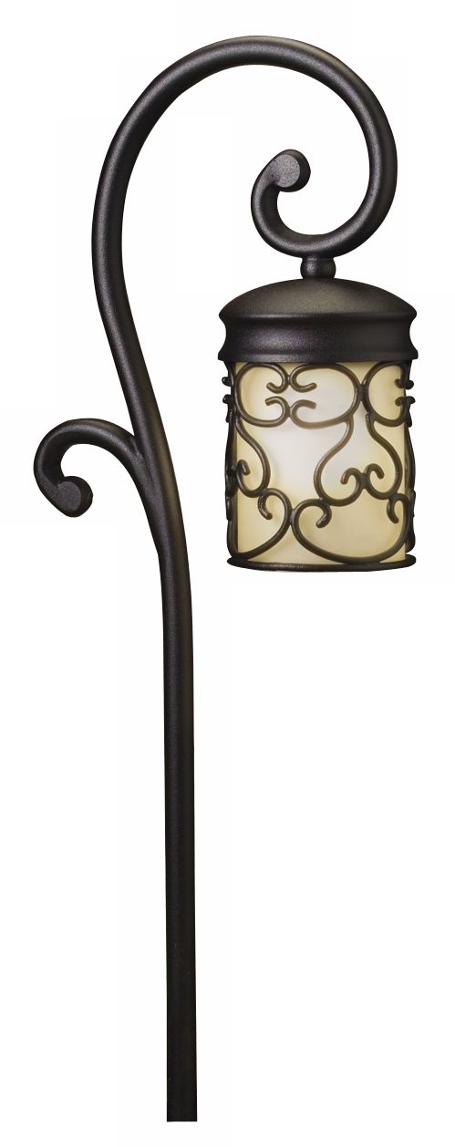 Almeria Textured Black Finish Outdoor Path Light