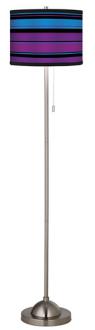 Giclee Violet Neon Brushed Nickel Pull Chain Floor Lamp 99185 81626
