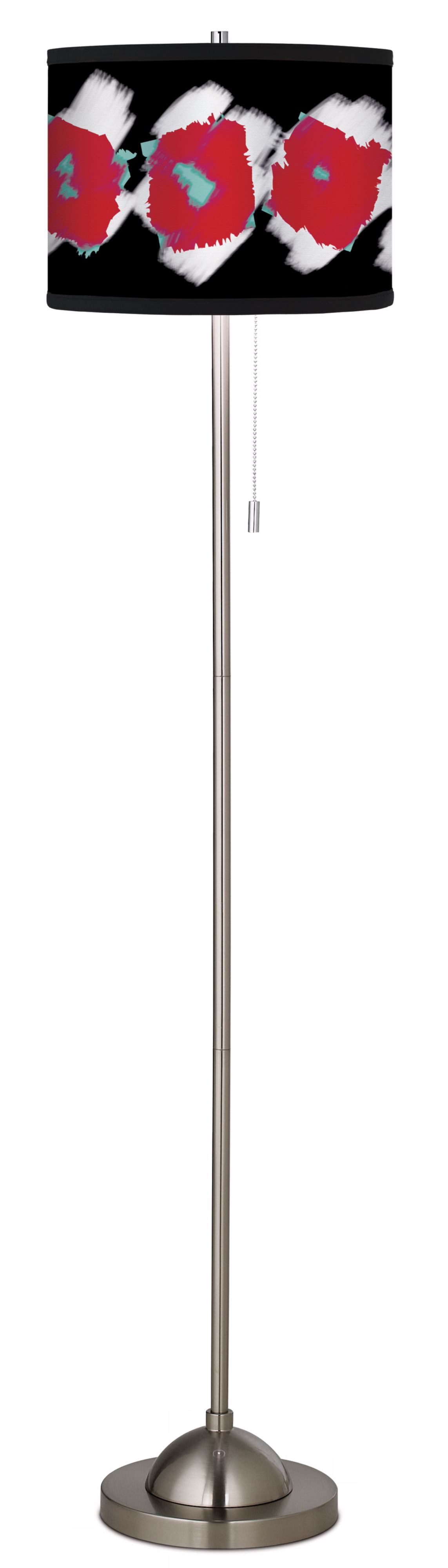 Giclee Valentine Brushed Nickel Pull Chain Floor Lamp