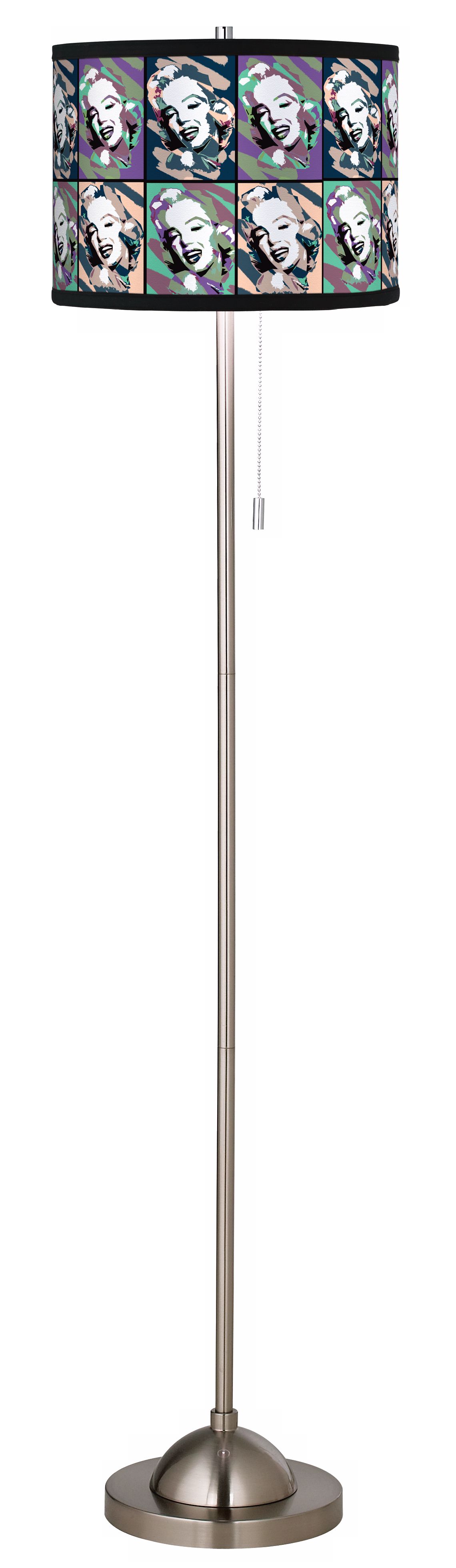 Giclee Hollywood Dreams I Brushed Nickel Pull Chain Floor Lamp