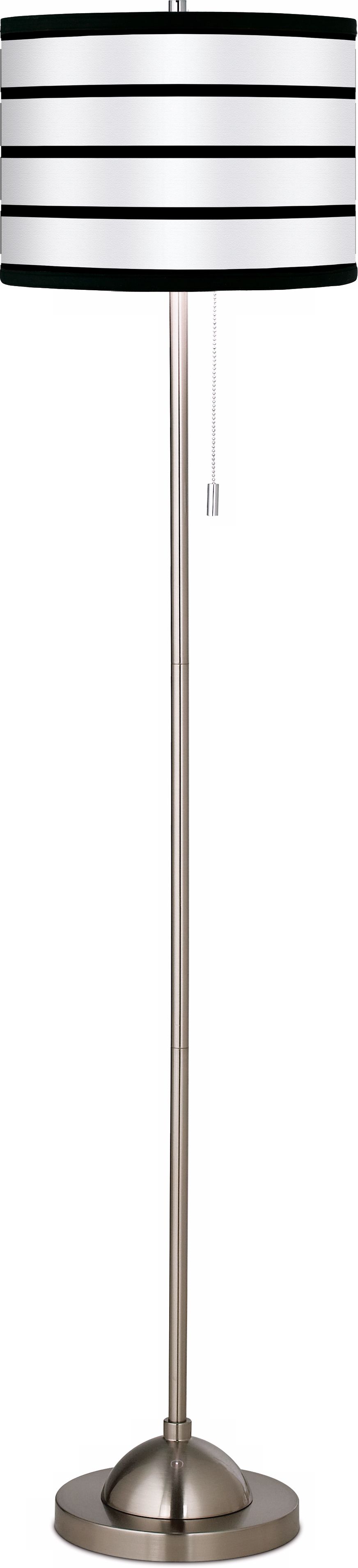 Giclee Black Parallels Floor Lamp