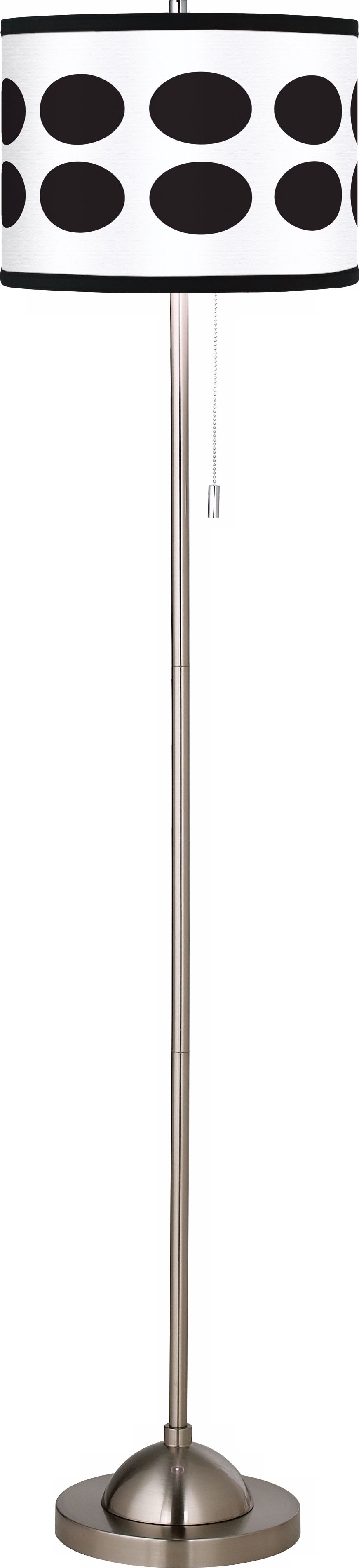 Black Orbs Giclee Shade Floor Lamp
