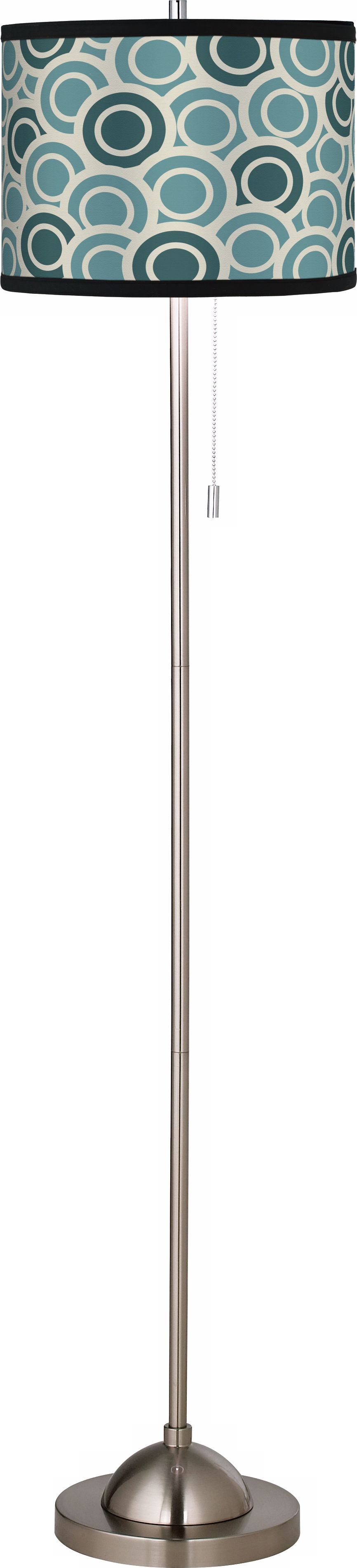Blue - Green Circlets Giclee Floor Lamp