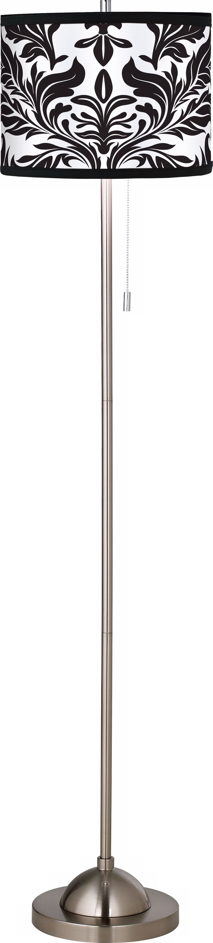 Black Tapestry Giclee Floor Lamp