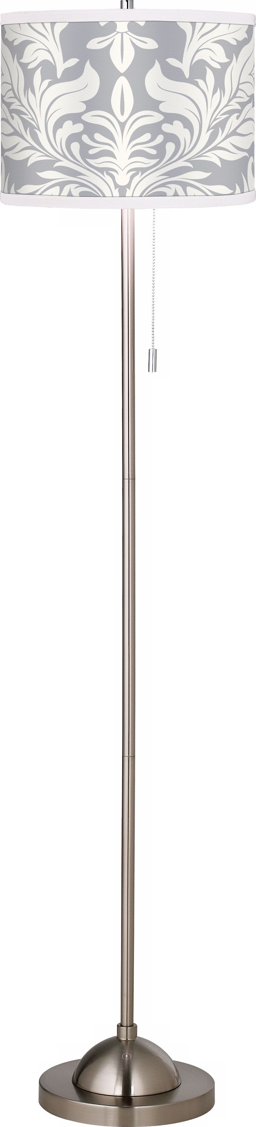 Ivory - Grey Tapestry Giclee Floor Lamp