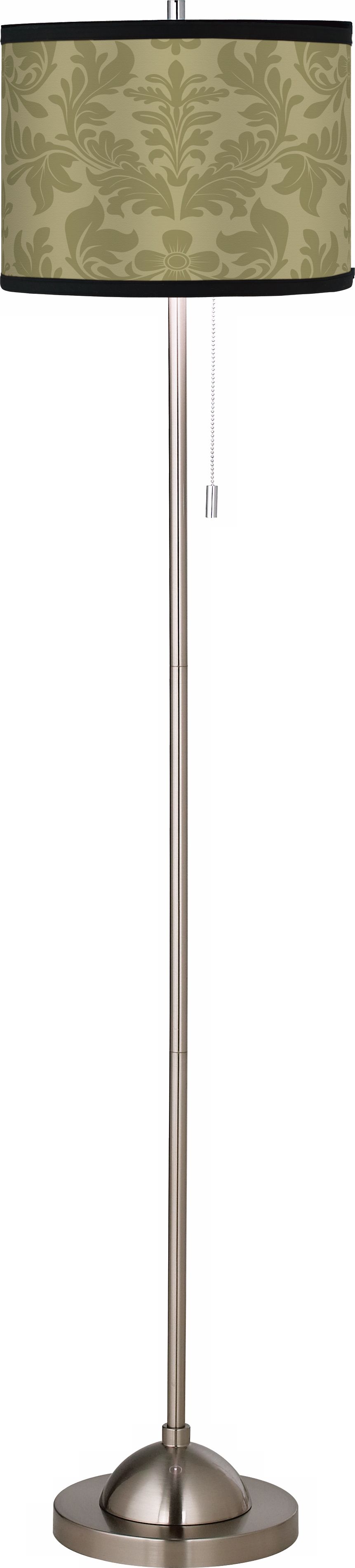 Khaki Flourish Giclee Floor Lamp