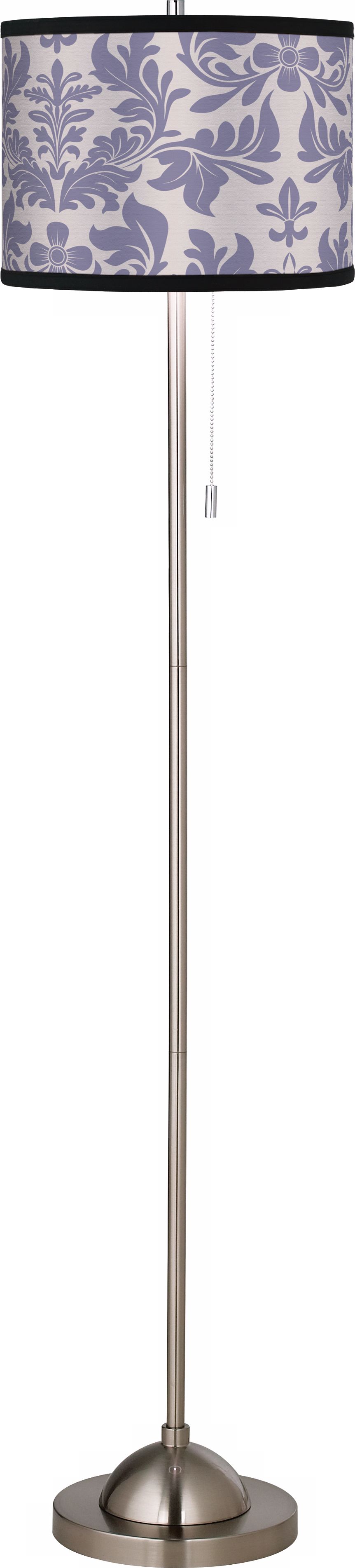 Lilac Flourish Giclee Floor Lamp