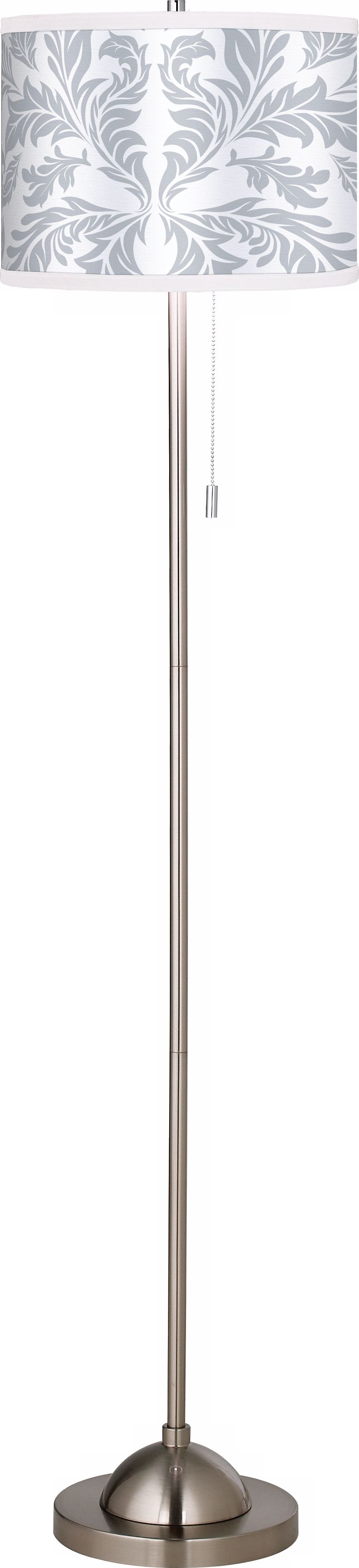 Silver Baroque Giclee Floor Lamp