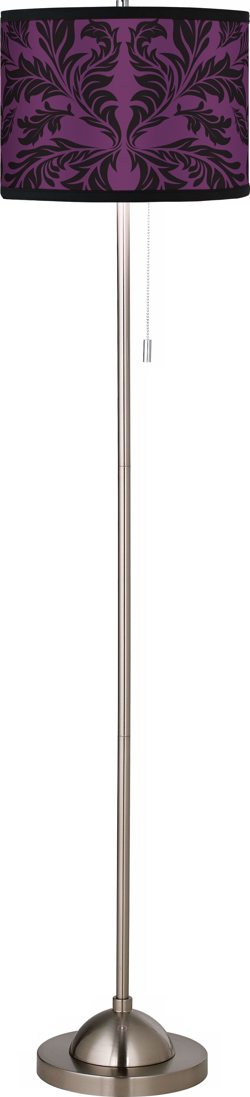Purple Baroque Giclee Floor Lamp