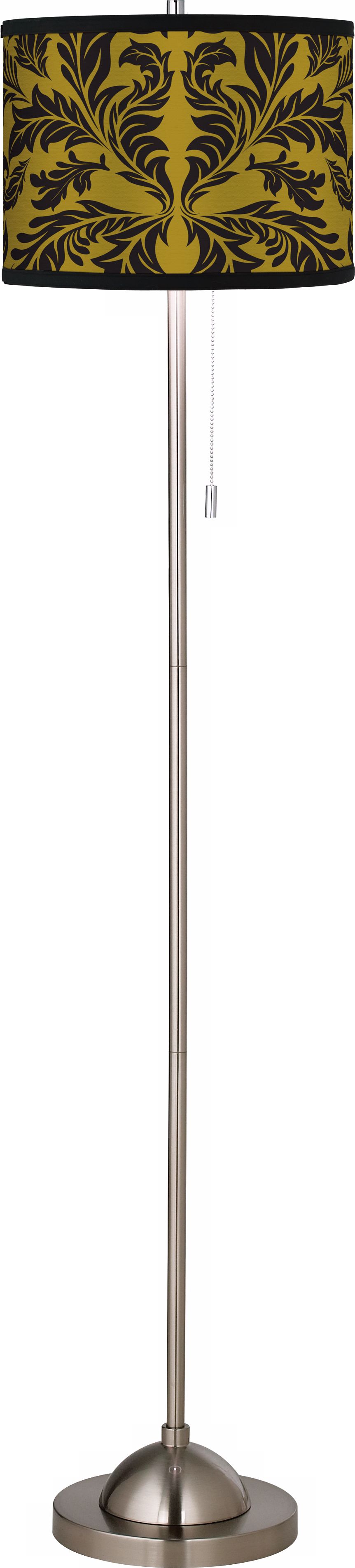Gold Baroque Giclee Floor Lamp
