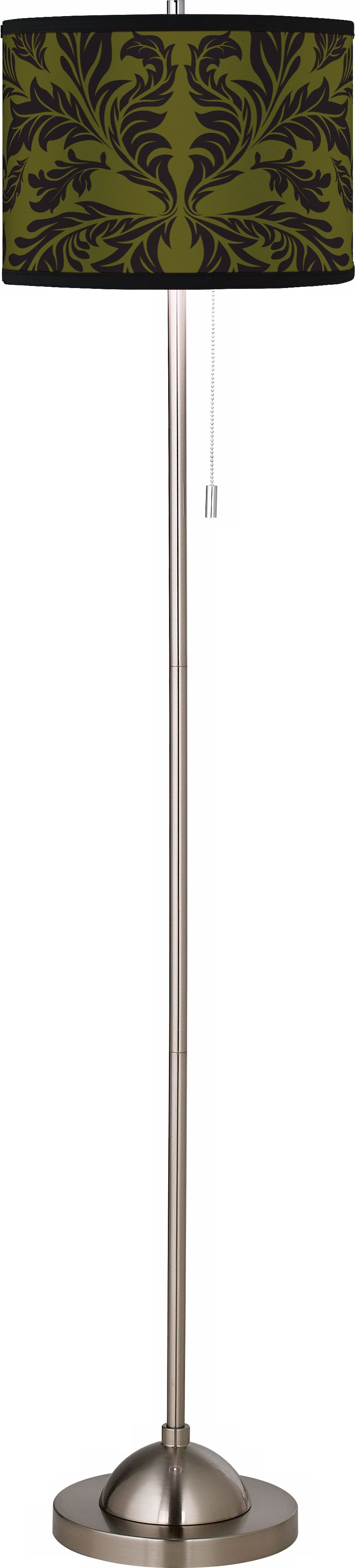 Olive Baroque Giclee Floor Lamp
