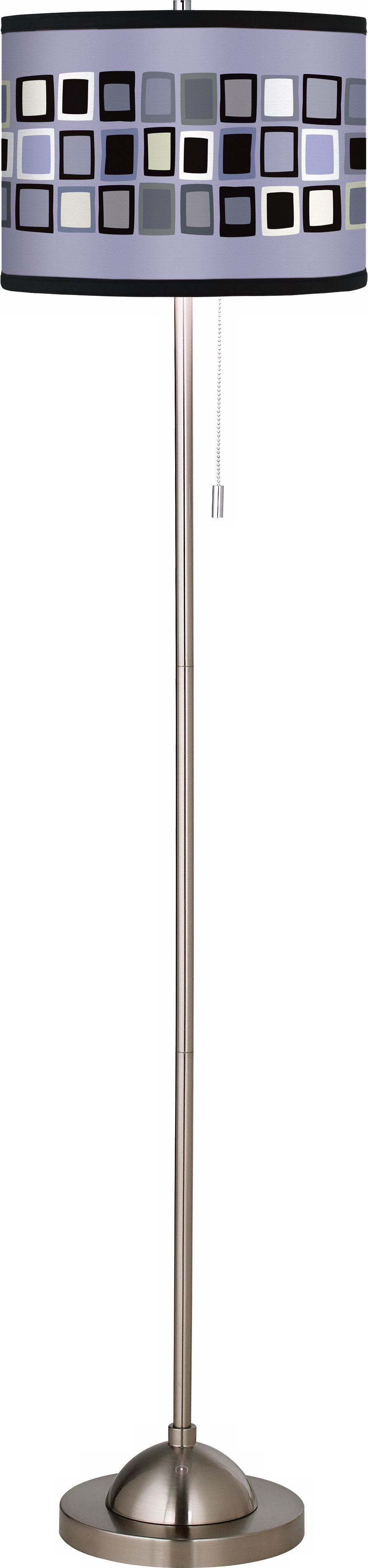 Grey Square Giclee Floor Lamp