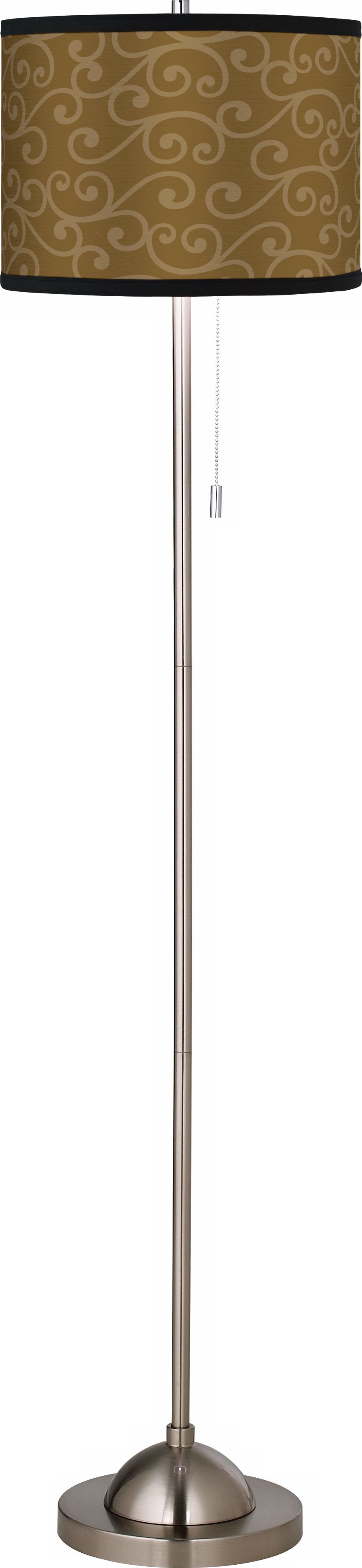 Curlicue Bronze Giclee Floor Lamp