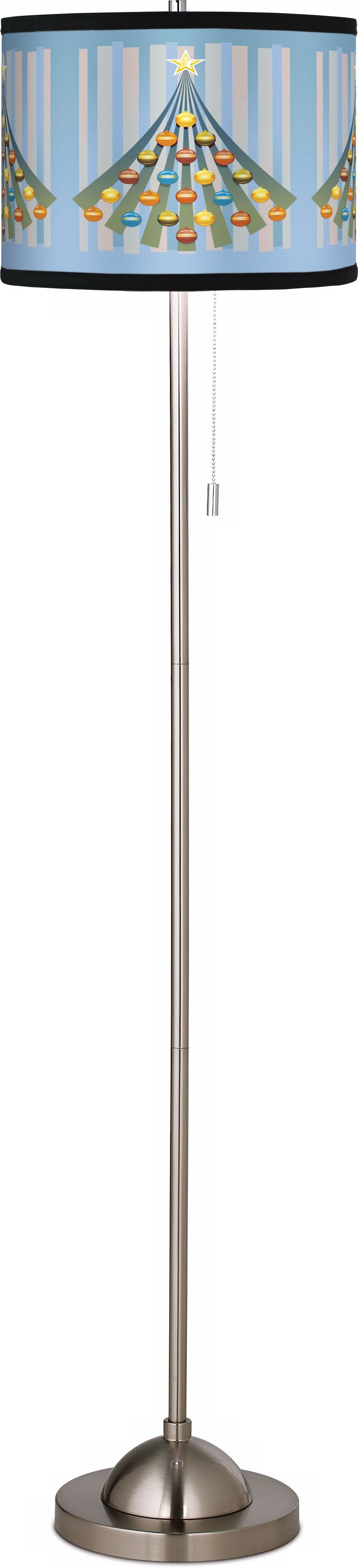 Holiday Christmas Ornaments Giclee Floor Lamp