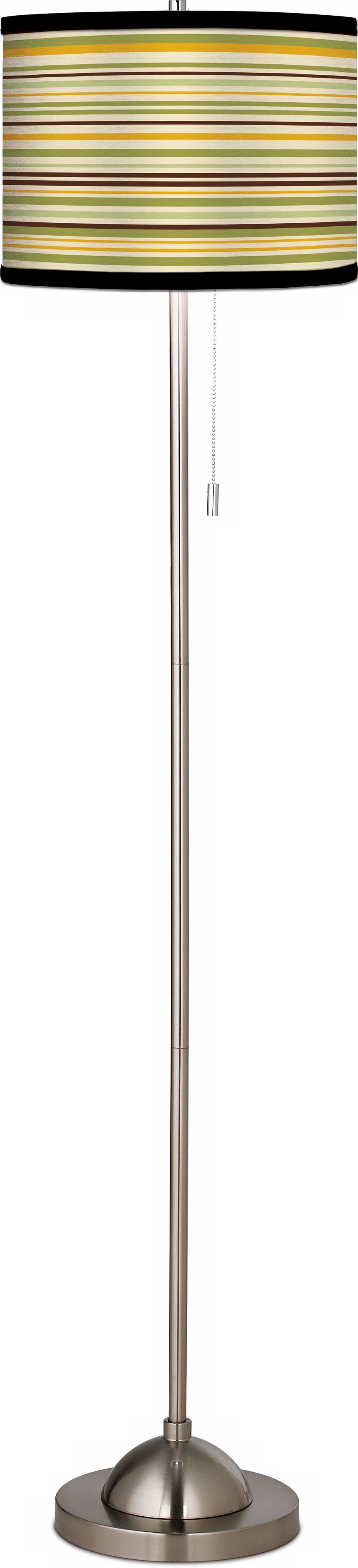 Stacy Garcia Avocado Stripe Giclee Brushed Steel Floor Lamp
