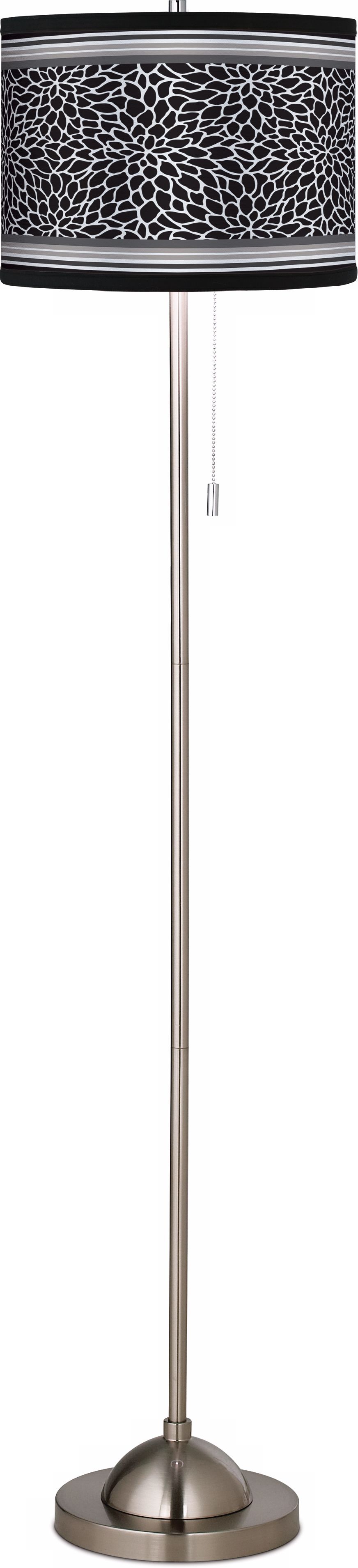 Stacy Garcia Metropolitan Dahlia Giclee Brushed Steel Floor Lamp