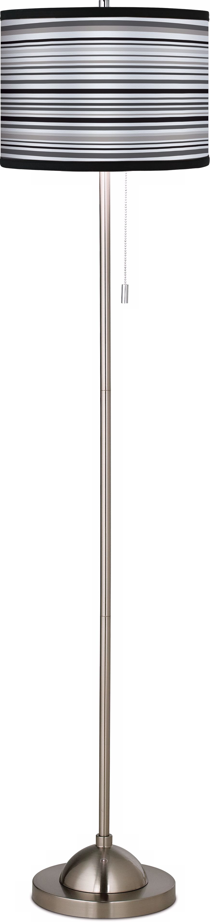 Stacy Garcia Metropolitan Stripe Giclee Brushed Steel Floor Lamp