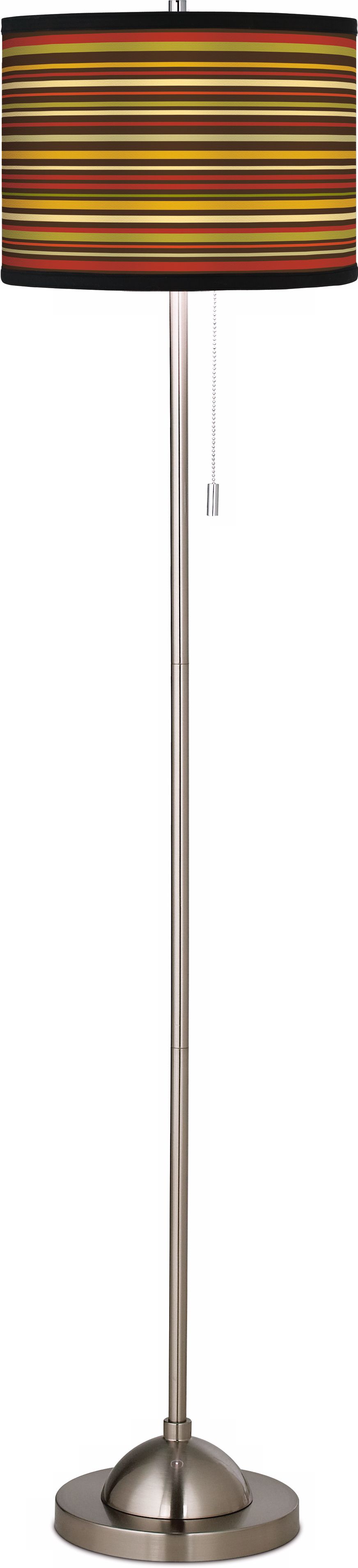 Stacy Garcia Spice Stripe Giclee Brushed Steel Floor Lamp