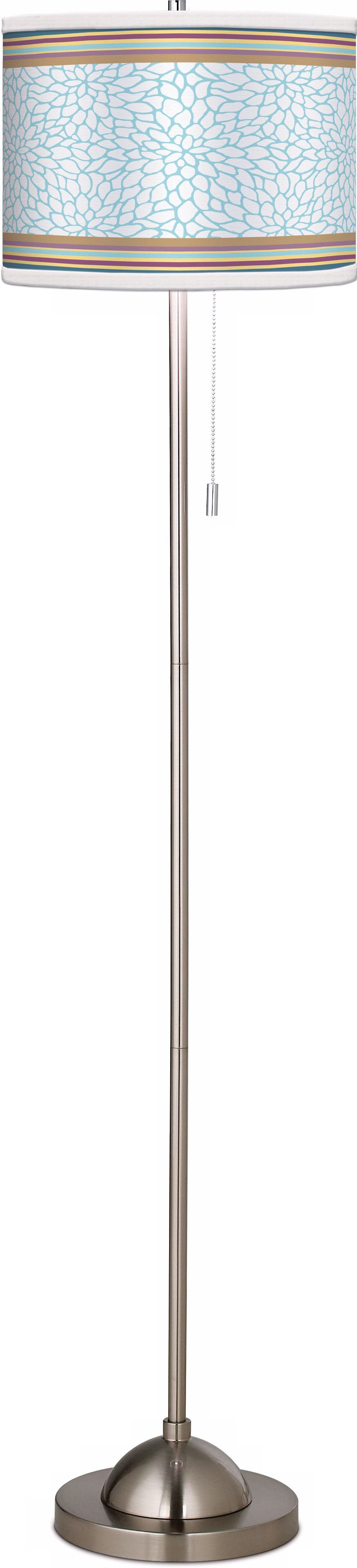 Stacy Garcia Landscape Dahlia Giclee Brushed Steel Floor Lamp