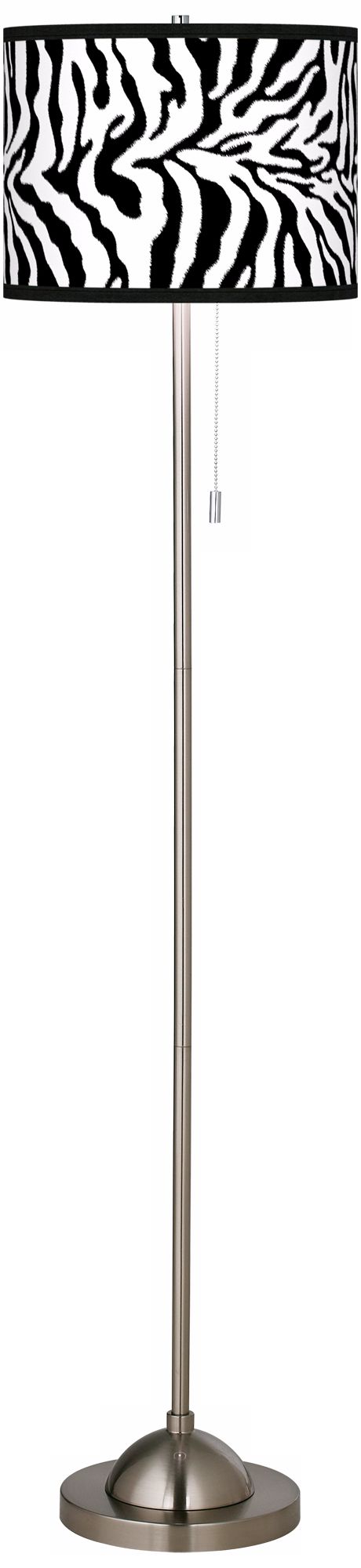 Safari Zebra Giclee Shade Floor Lamp