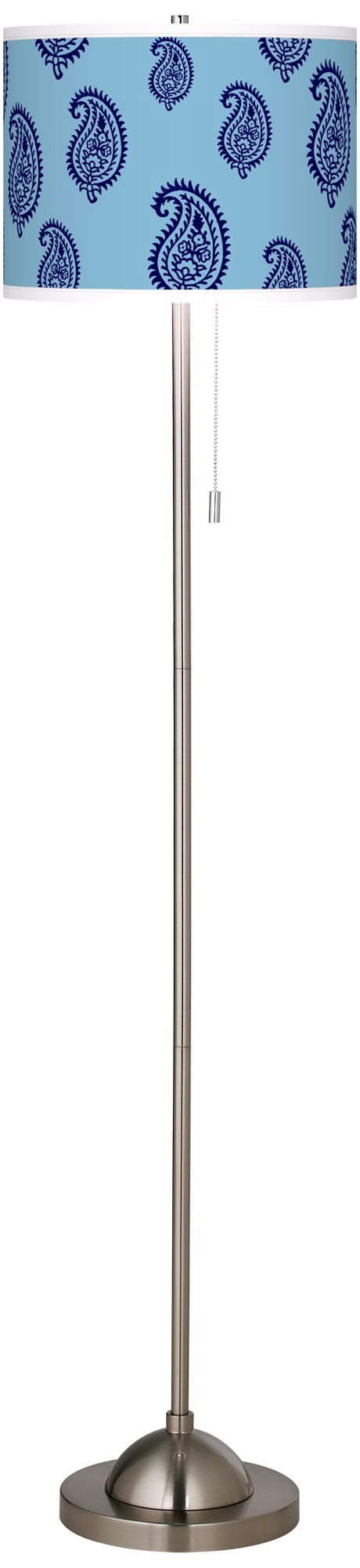Paisley Rain Giclee Contemporary Floor Lamp