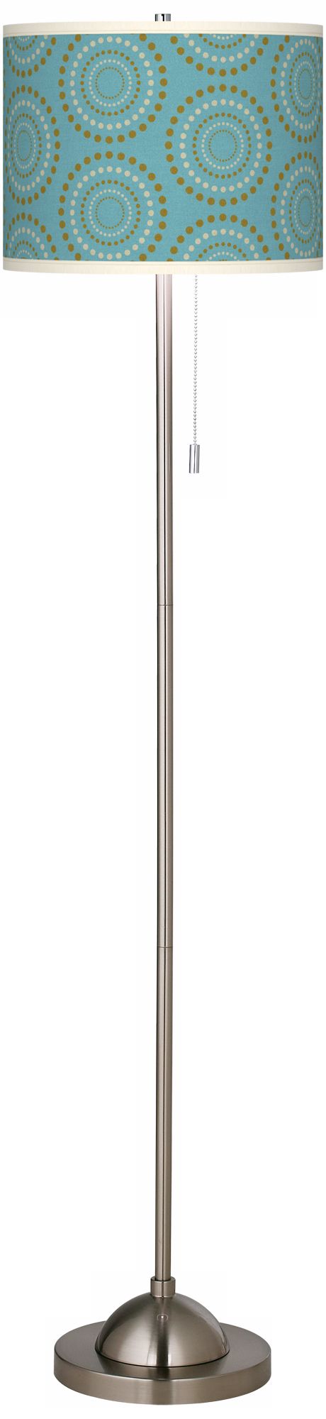 Blue Calliope Giclee Shade Floor Lamp