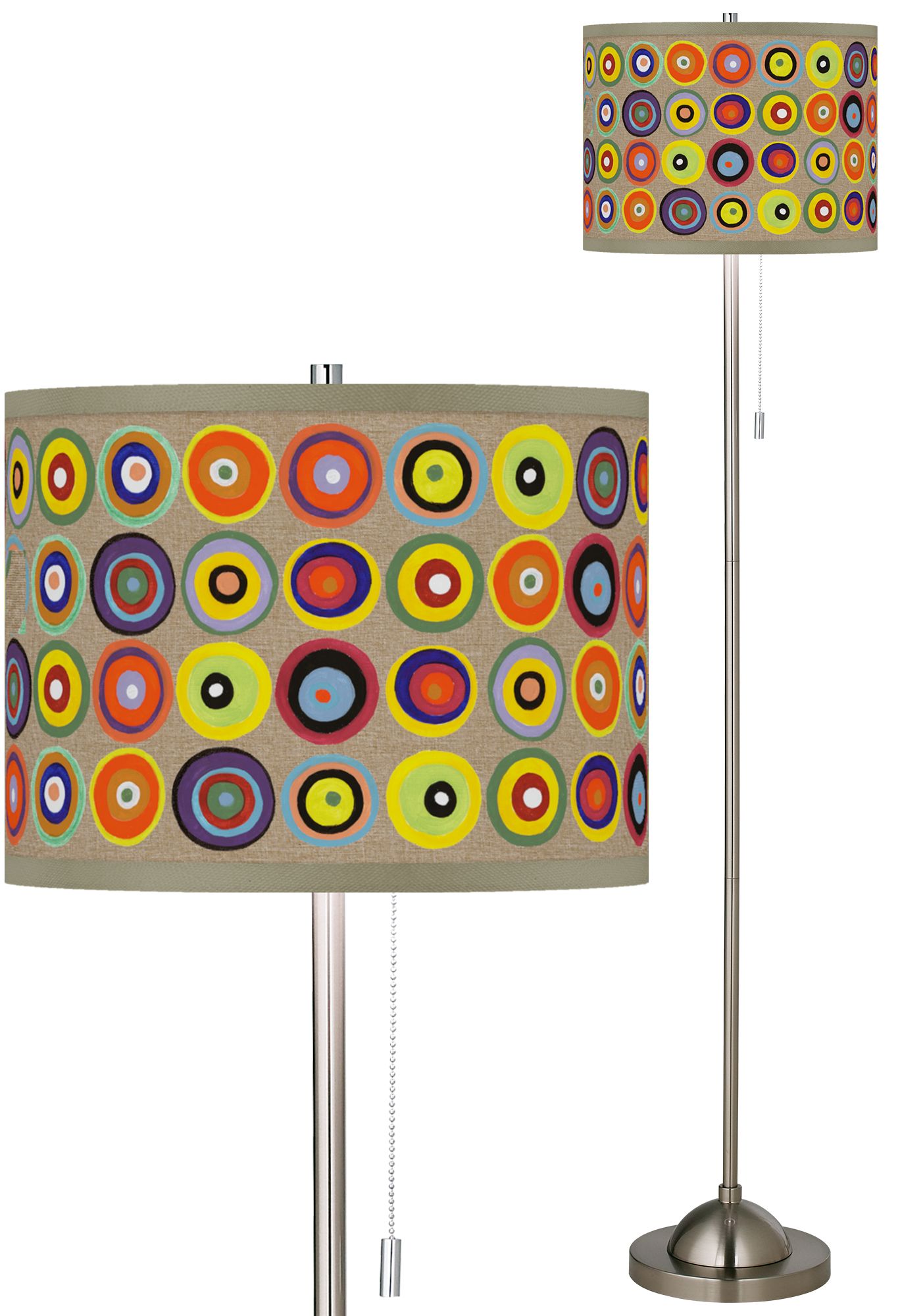 Marbles in the Park Brushed Nickel Floor Lamp