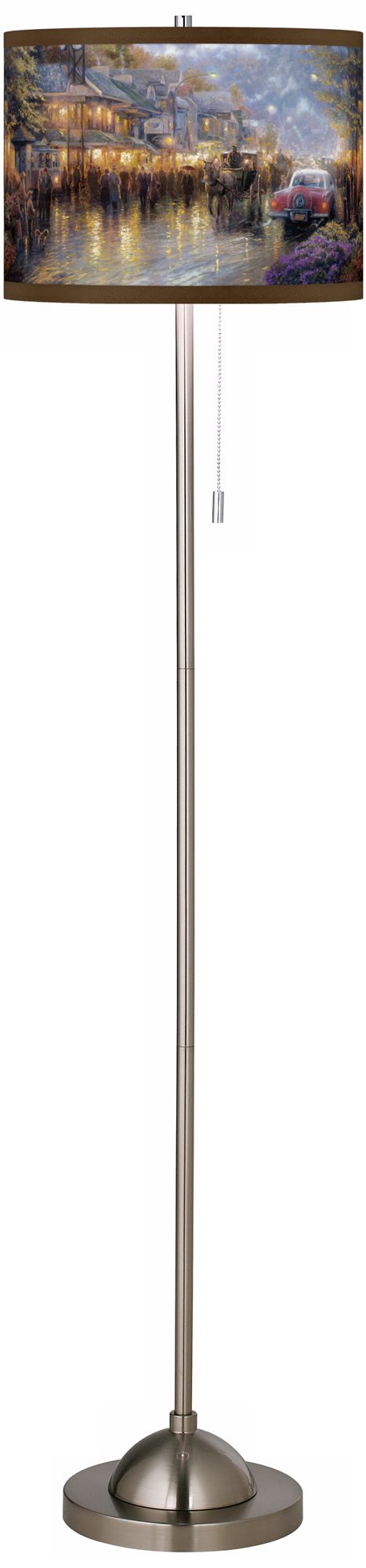 Thomas Kinkade Mountain Memories Giclee Shade Floor Lamp