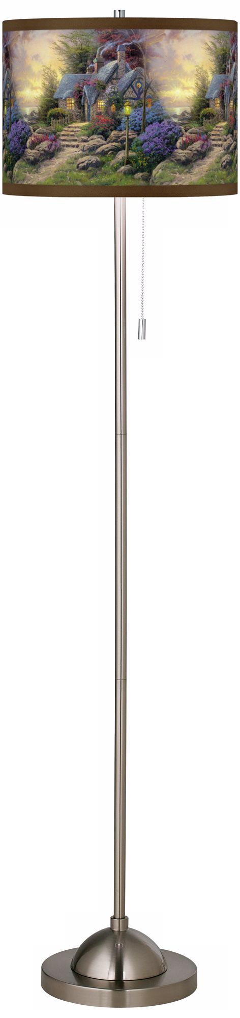 Thomas Kinkade Seaside Hideaway Giclee Shade Floor Lamp