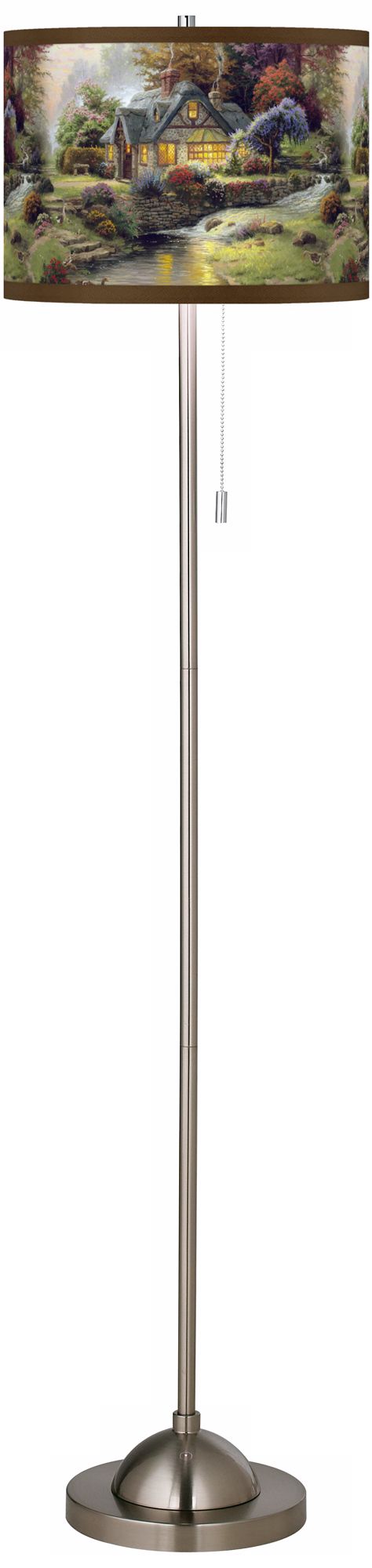 Thomas Kinkade Stillwater Cottage Giclee Shade Floor Lamp