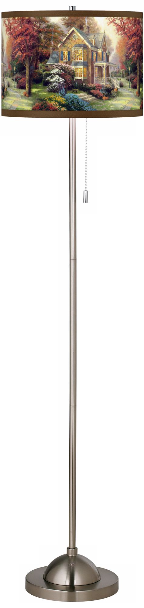 Thomas Kinkade Victorian Autumn Giclee Shade Floor Lamp