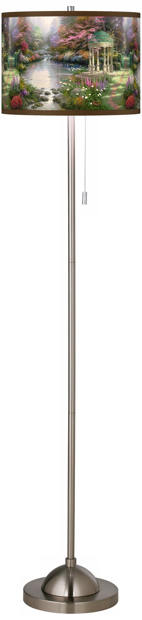 Thomas Kinkade The Garden of Prayer Nickel Floor Lamp