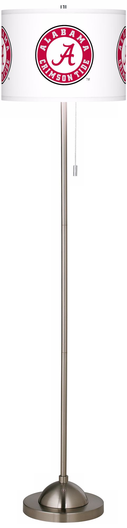 The University of Alabama Brushed Nickel Floor Lamp