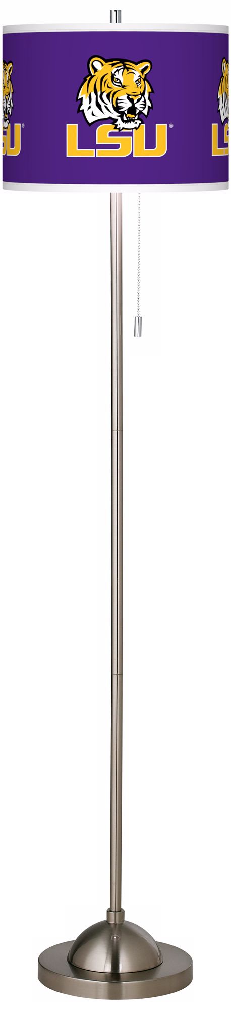 Louisiana State University Brushed Nickel Floor Lamp